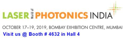 Exhibiting at LASER WORLD of PHOTONICS INDIA 17-19 Oct 2019