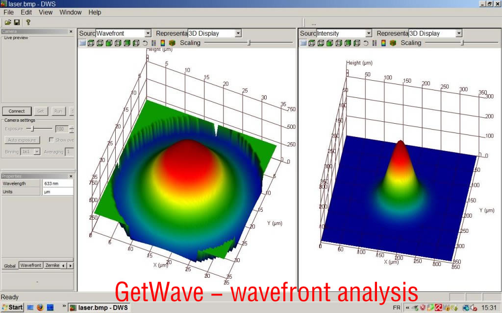 beamwave, wavefront, beam profile